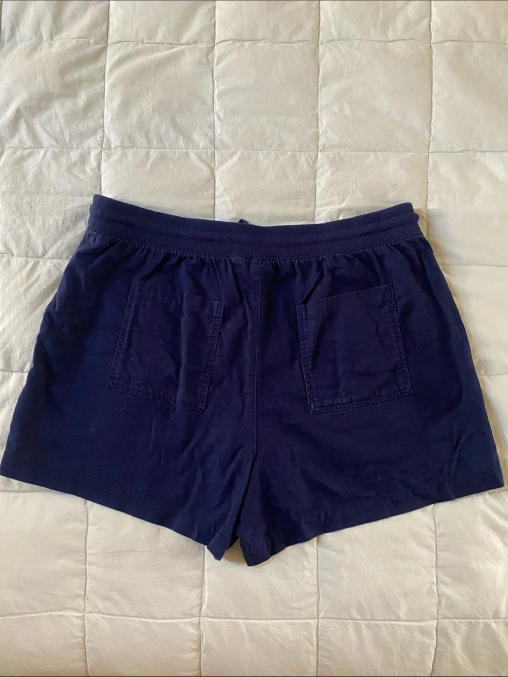 GAP Navy Drawstring Linen Blend Casual Women’s Shorts